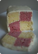 Battenberg cake citron framboise