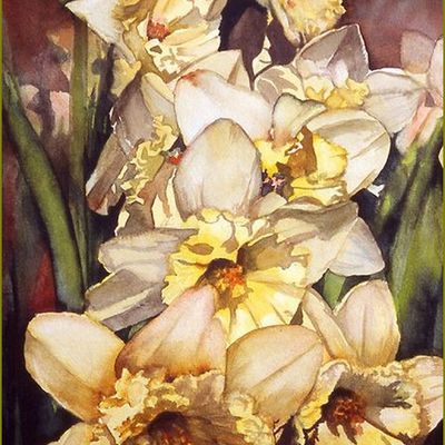 Les fleurs par les grands peintres - Charlotte Peterson - jonquilles