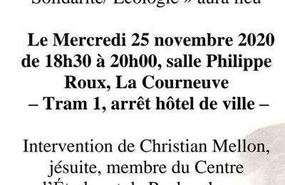 SERIC 2020, 25 novembre, 93120, La Courneuve : Conférence "Pour une sobriété heureuse, solidarité/écologie"