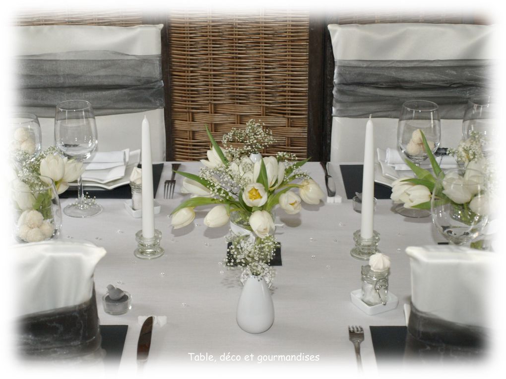 Une table toute en délicatesse et en harmonie autour de cette sublime fleur qu'est la tulipe blanche...