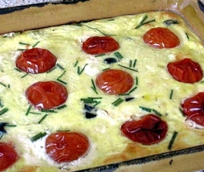 Flan olives-tomates au fromage blanc, recette Montignac
