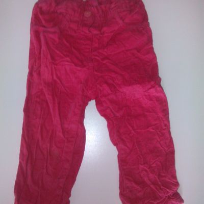 Pantalon rose en velours 3 ans