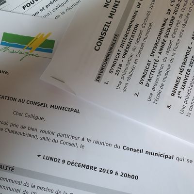 Conseil municipal du 9 Décembre 2019