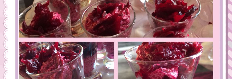 Mousse de betterave en verrine 