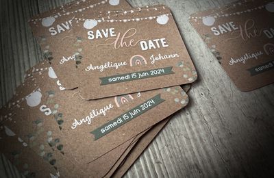 Save the Date (STD) d'Angélique & Johann champêtre (eucalyptus)