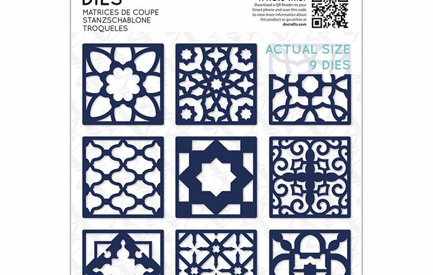 9 matrices de découpe tuiles marocaines en métal pour vos projets de scrapbooking