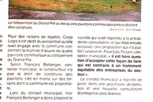 CHEMAZE: Le compte-rendu du conseil municipal dans Ouest-France