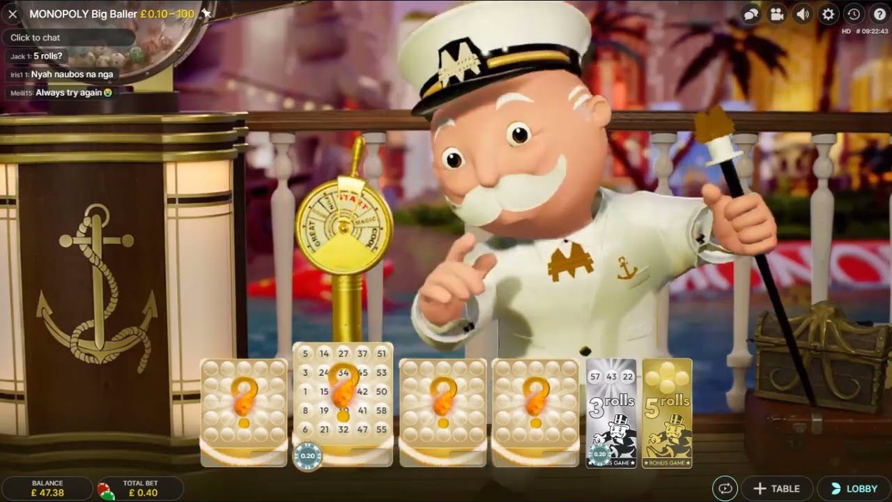 Monopoly Big Baller - jeu de casino en ligne live Evolution Gaming 1