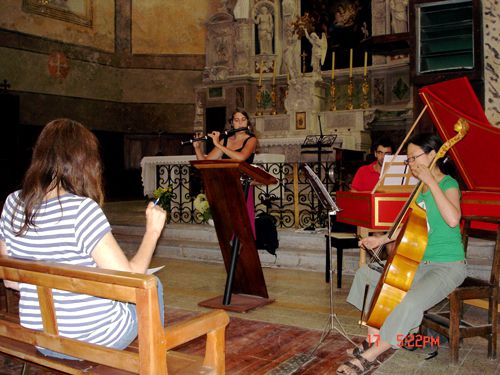 concerts et académie baroque en aout 2009