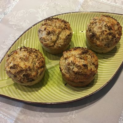 Muffins aux chipolatas et au cumin