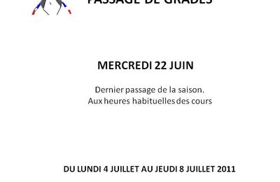 474 - NERJ - PASSAGES DE GRADES - MERCREDI 22 JUIN 2011