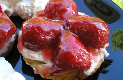 Mignardises aux fraises et mascarpone