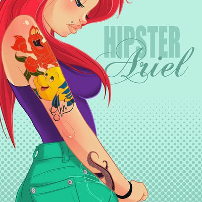 Les princesses Disney tatouées et hipster !