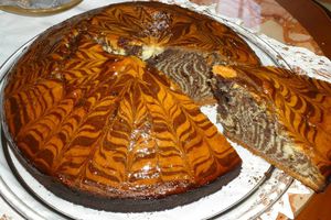 Cake Zébré (Fraise/Choco)