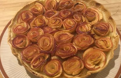 Tarte aux pommes, des roses pour dire je t’aime ! 