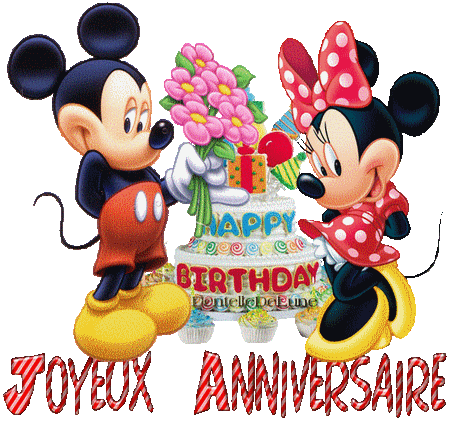Gif Joyeux Anniversaire Mickey Minnie Disney Les Gifs Animes De Dentelledelune