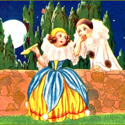 Pierrot - Colombine et Arlequin illustrés -  Pierrot et colombine