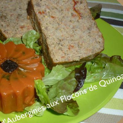 Terrine d'aubergines aux flocons de quinoa (+idée menu)