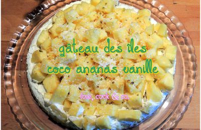 Gâteau des îles coco ananas vanille 