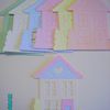 lot de 6 maisons couleurs pastels