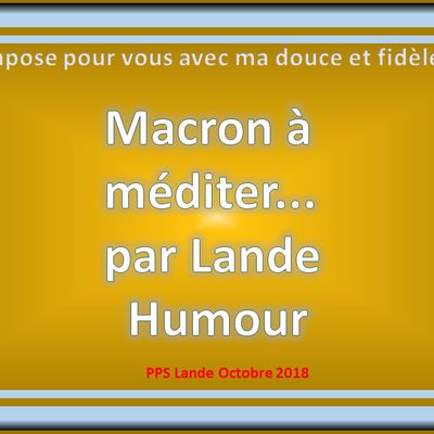 A méditer Macron par Lande.