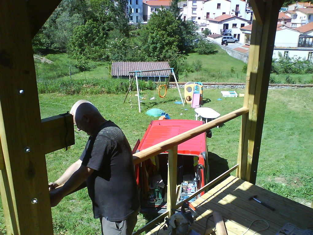 Mise en chantier d'une terrasse sur trois niveaux