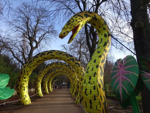 Quelques scènes de l'exposition "Jungle" au Jardin des Plantes