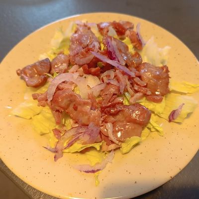 Salade de gésiers et lardons