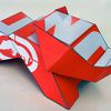 Ecko Rhino Paper Toy créé par Nick Knite pour Ecko
