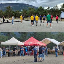  Saint André les Alpes  : concours de boules des pompiers  succès populaire assuré
