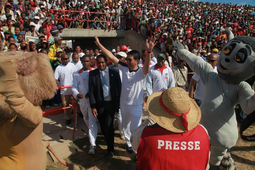 Inauguration du Kianja (Stade) Makis de Madagascar, à Andohatapenaka, par le Président Andry Rajoelina. 2ème partie. Photos: Harilala Randrianarison