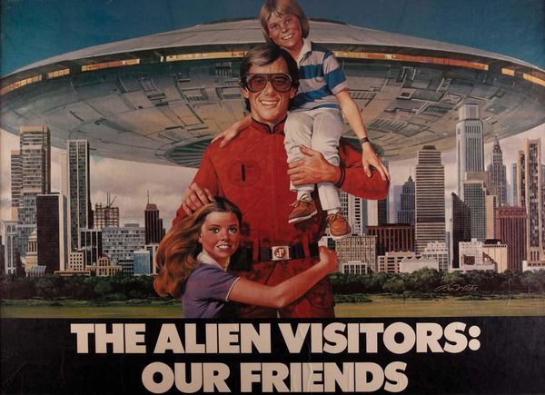 Image : une illustration de la série télévisée "V". Les Aliens Réptiliens envahissent la Terre...
