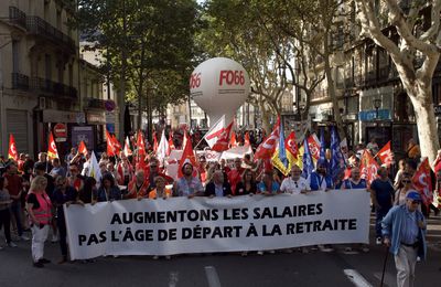 Entre 900 et 2500 manifestants en ce 13 octobre 2023 à Perpignan
