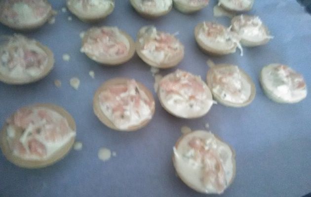 Minis tartelettes saumon crevettes