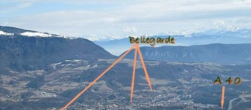 Bellegarde vue d'en haut