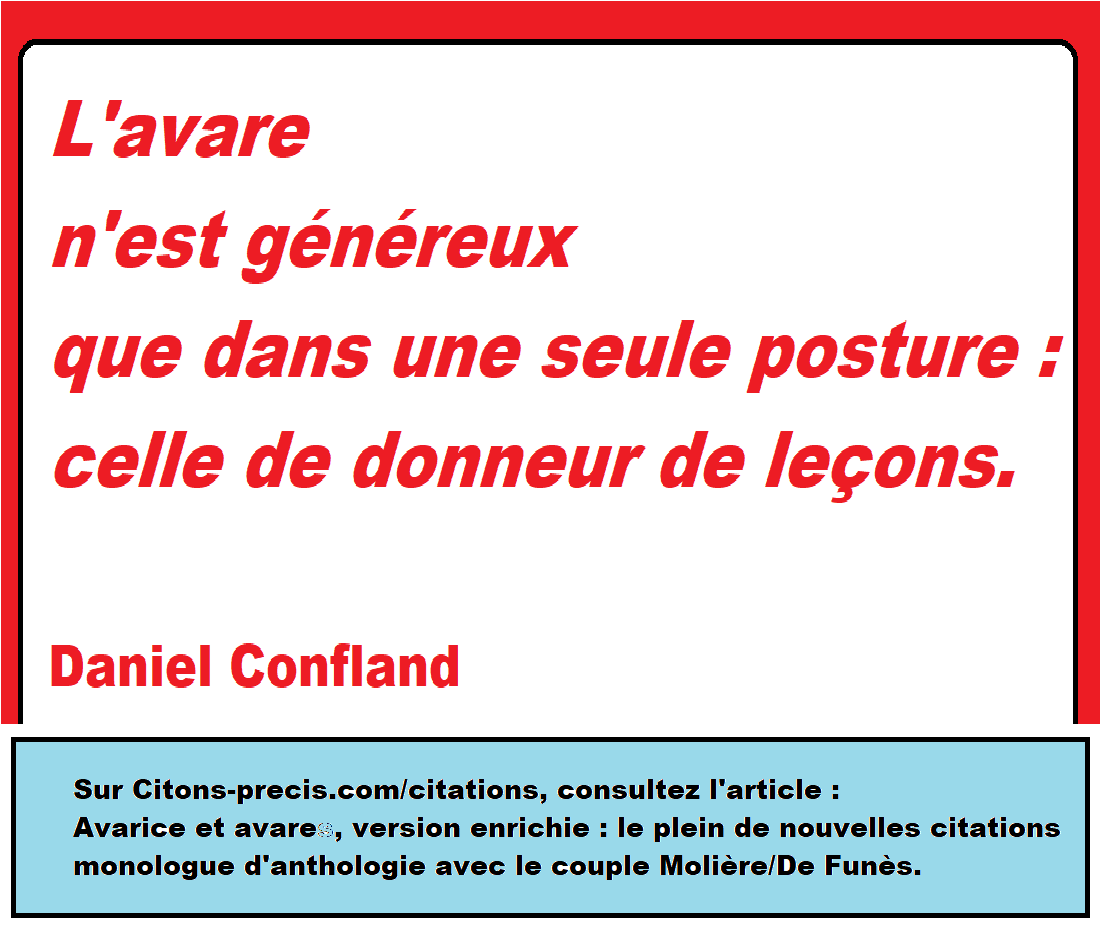 Plein De Nouvelles Citations Sur Avarice Et Avares Et Un Monologue D Anthologie Avec Le Couple Moliere De Funes Citons Precis Com Citations