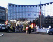 Rassemblement à la préfecture de chartres en septembre 2014 pour les retraites