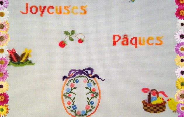 broderie JOYEUSES PAQUES