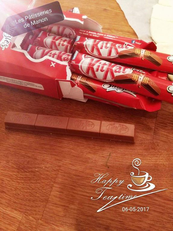 Etape de la réalisation des mini croissants Kit Kat pas à pas