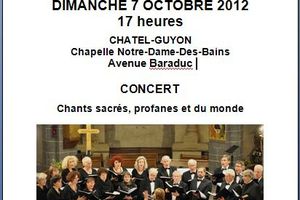 Concert d'automne du 7 octobre 2012, chapelle Notre Dame des Bains, à Chatel Guyon