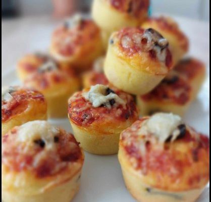 Mini muffins façon pizza