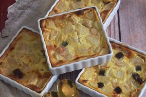 Clafoutis léger poires chocolat