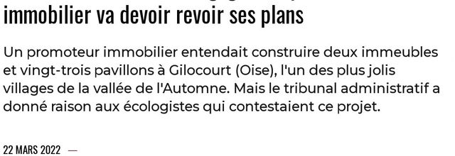 Communauté de communes du pays de Valois : A Gilocourt, le promoteur doit revoir sa copie