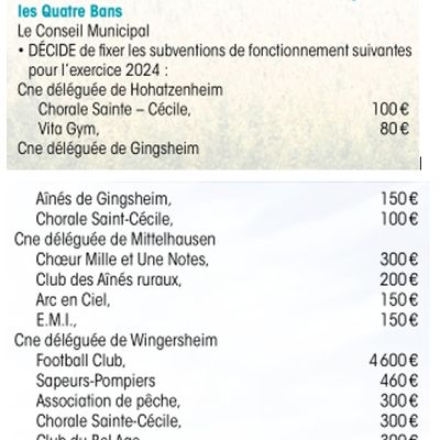 Décision du Conseil Municipal ...