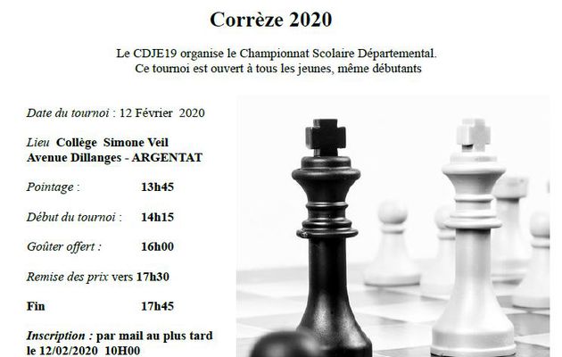 Championnat scolaire écoles collèges et lycées de Corrèze le 12 février à Argentat 