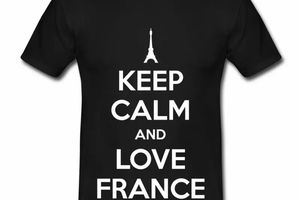 T shirt France Humour Keep Calm and Love France HNR