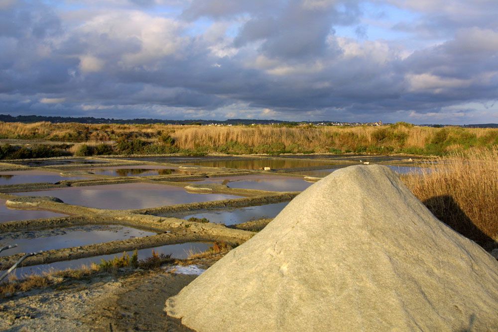 Images des marais salants de Gu&eacute;rande&nbsp;au lever du soleil