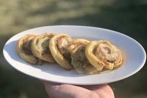 Feuilletés pesto, jambon et mozzarella