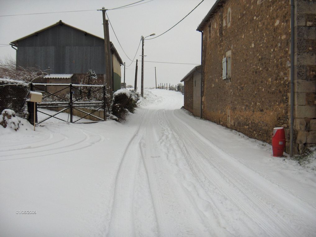 Le bourg sous la neige en 2009