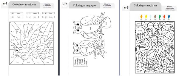 Blasons d'autonomie - Les coloriages magiques